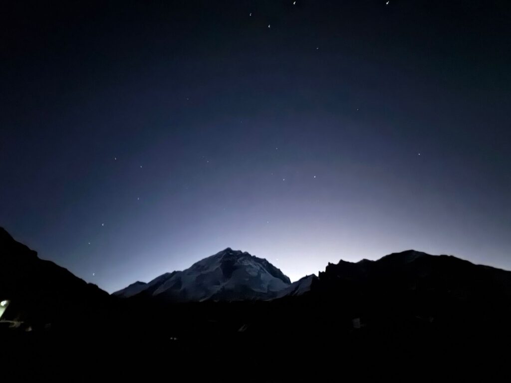 view from Lobuche during the night