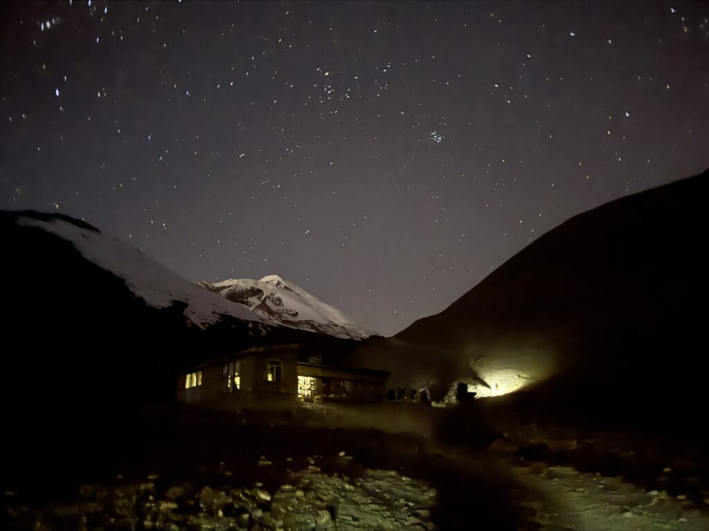 Night view of the mountain