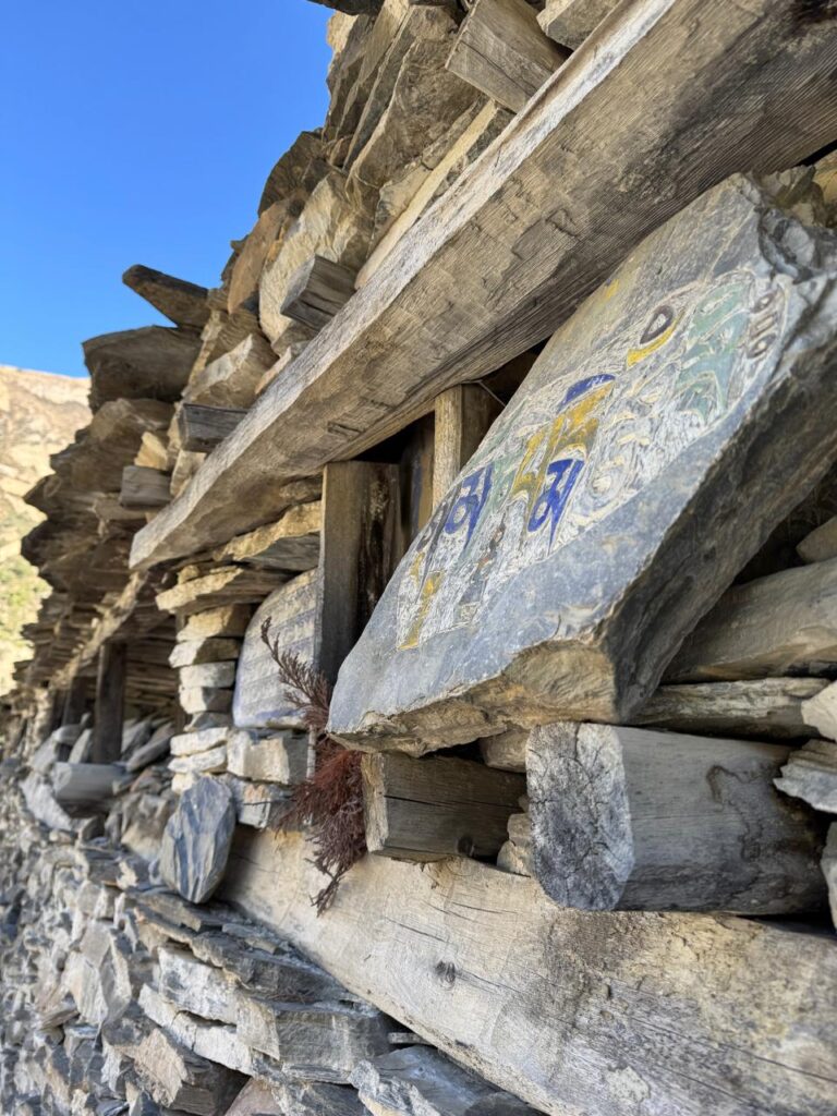 Old hand written stone sculpture