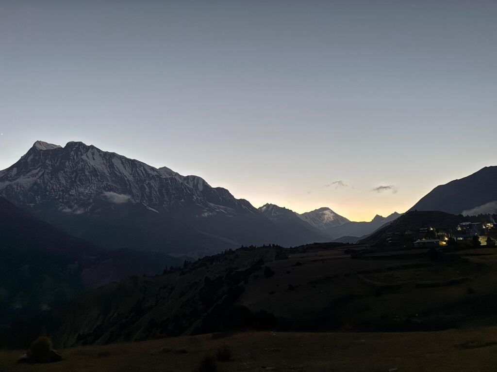 The houses on the lap of himalayas