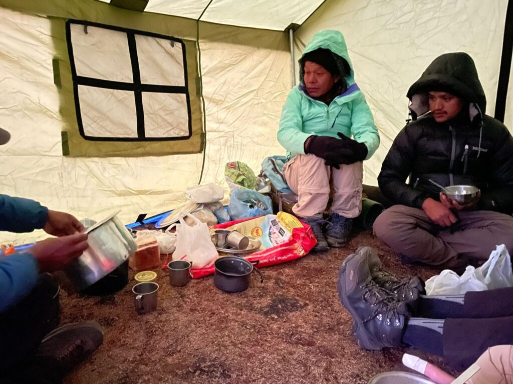 camping before climbing yala peak